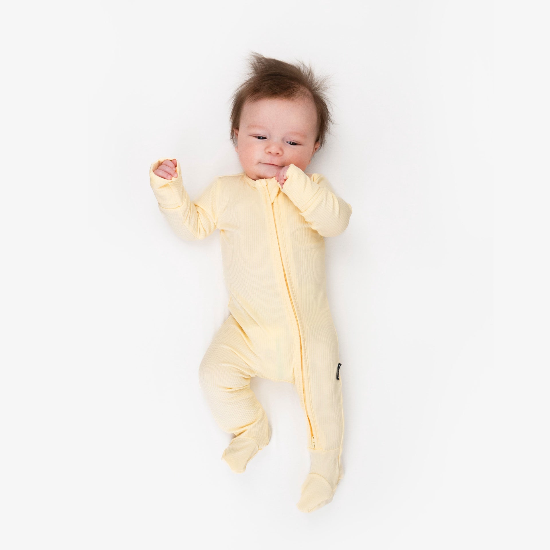 Footed Zipper Sleeper - Vanilla