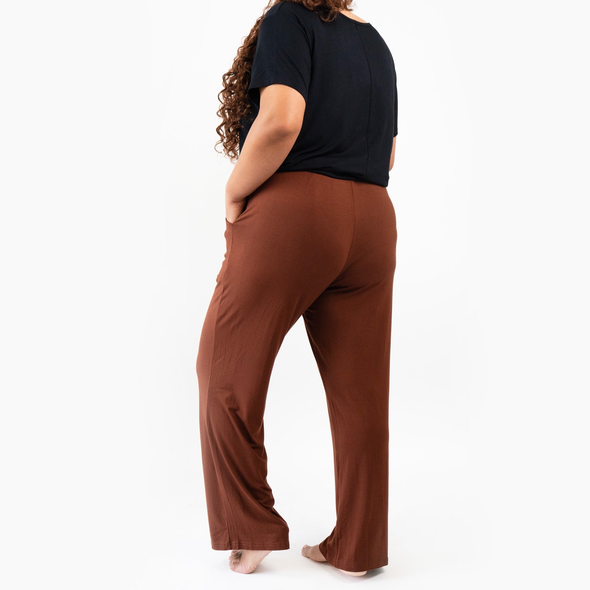 Women's Wide Legged Pants - Cocoa