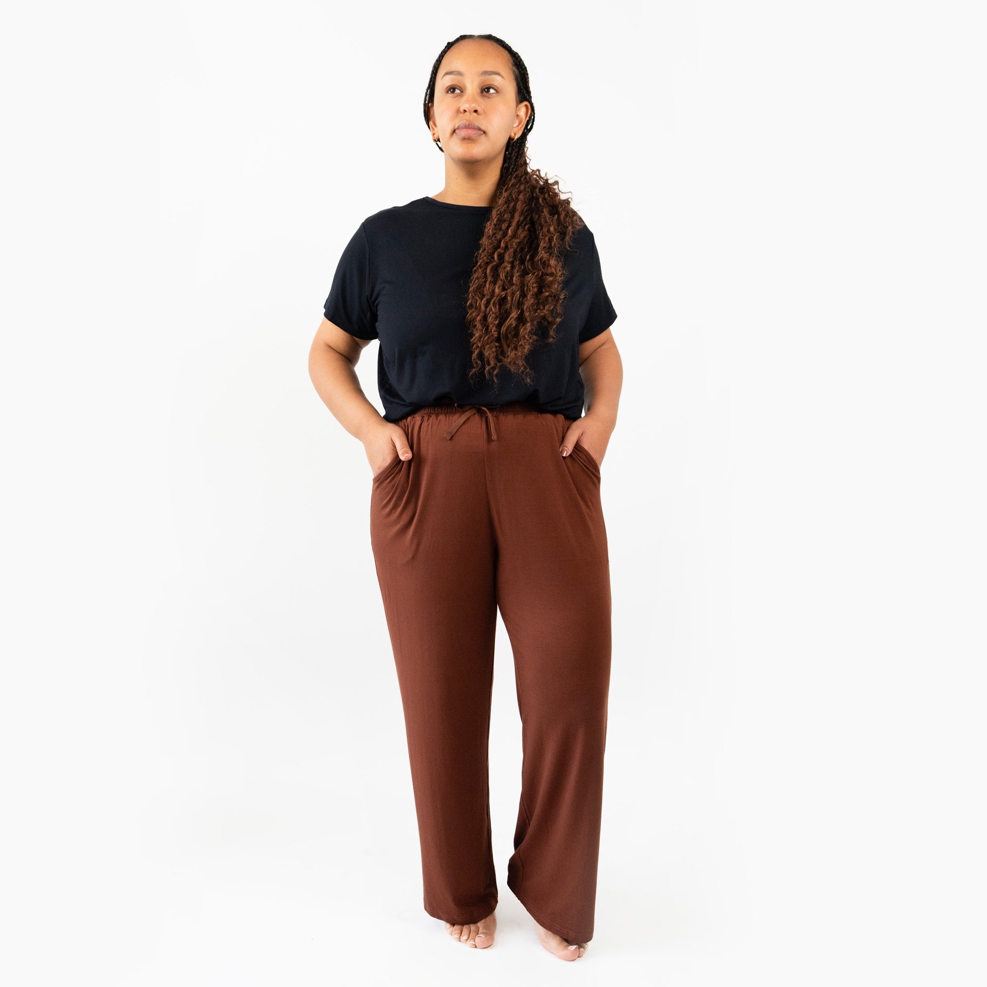 Women's Wide Legged Pants - Cocoa