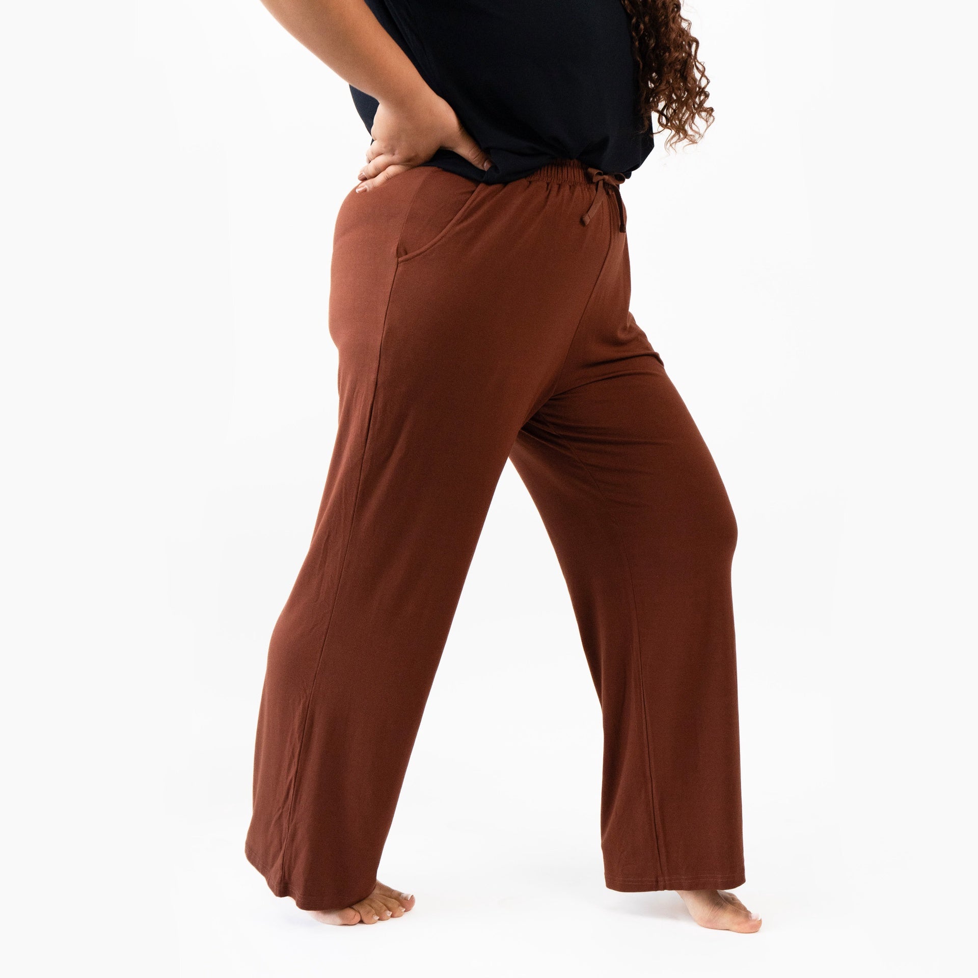Women's Wide Legged Pants - Cocoa