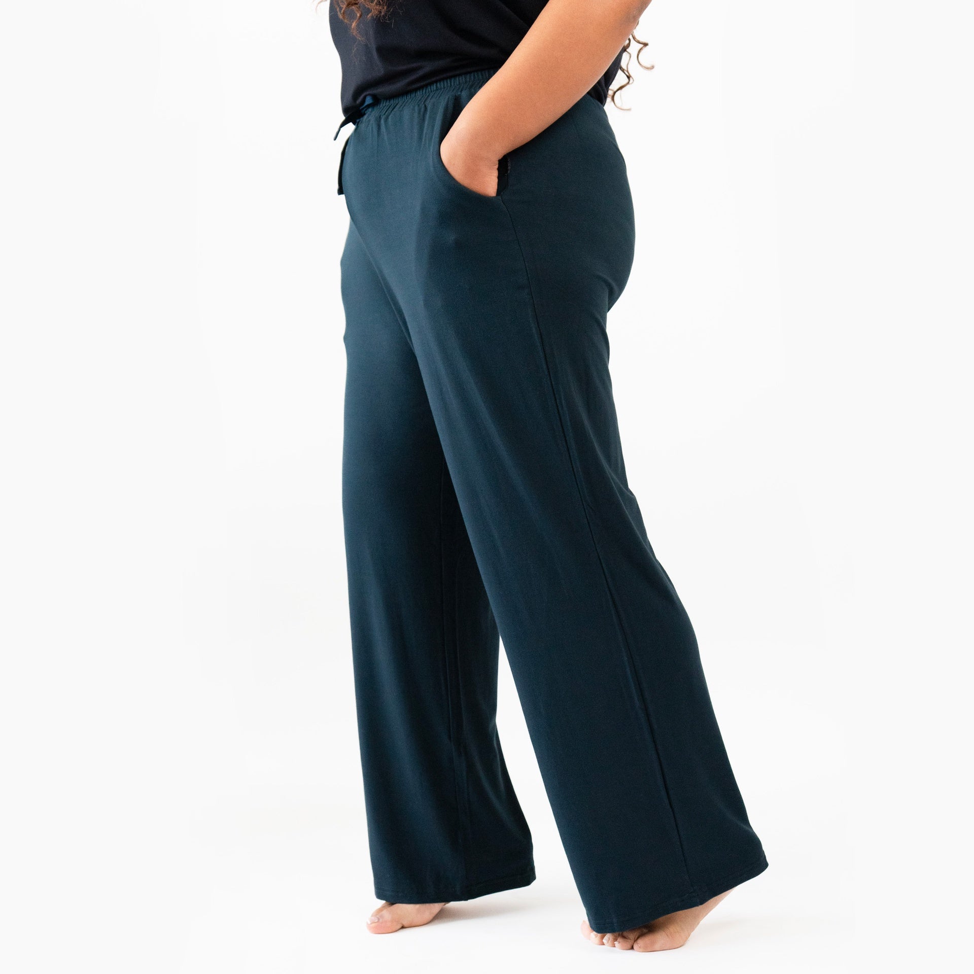 Women's Wide Legged Pants -Midnight