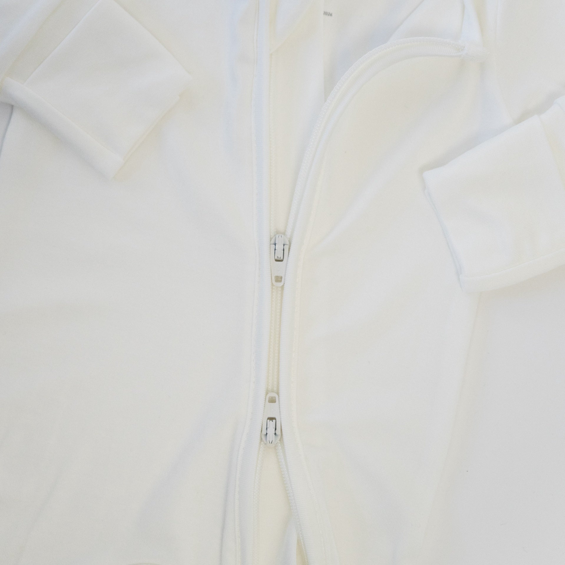 Footed Zipper Sleeper - Rice