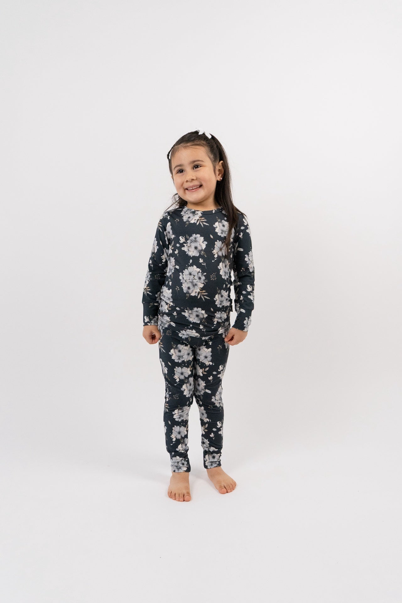 Long Sleeve PJ Set - Dark Floral