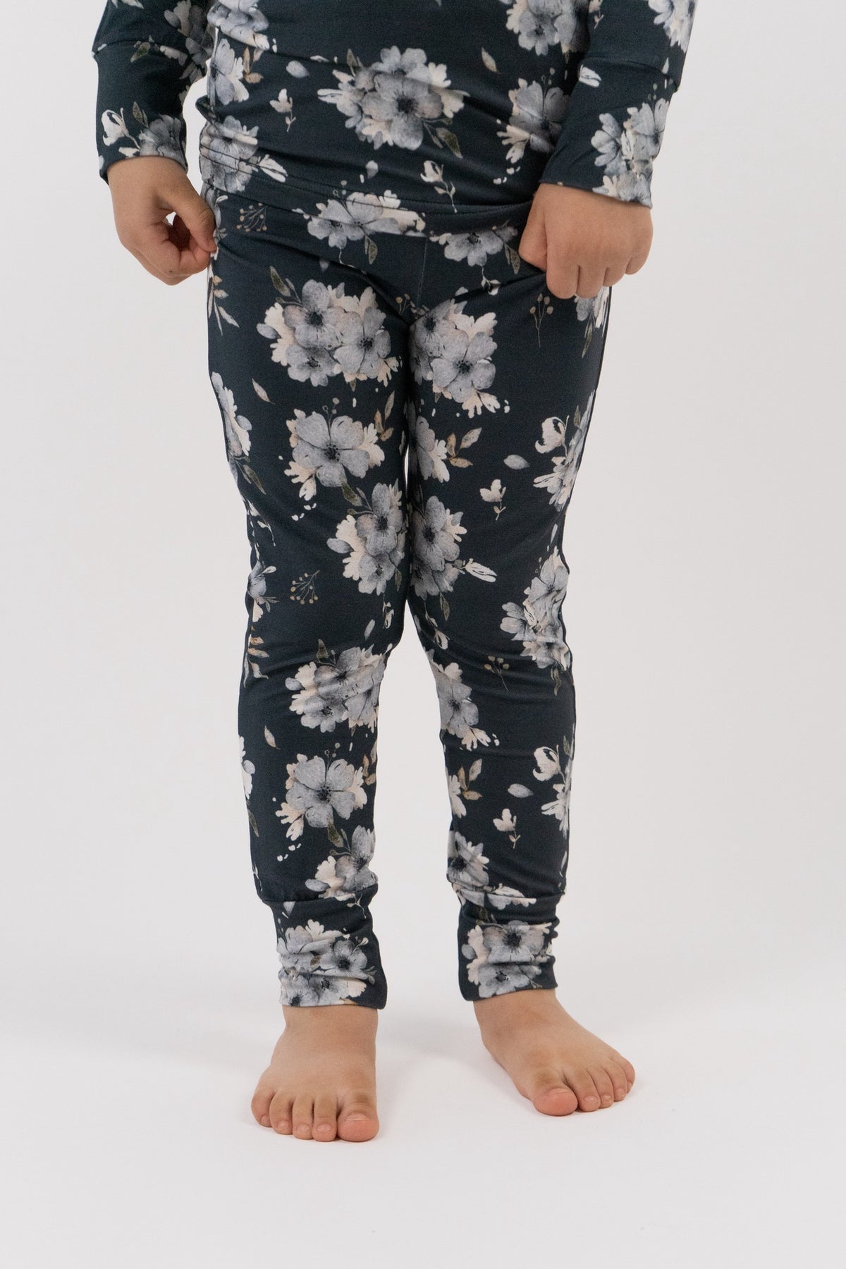 Long Sleeve PJ Set - Frosty Floral (Navy)