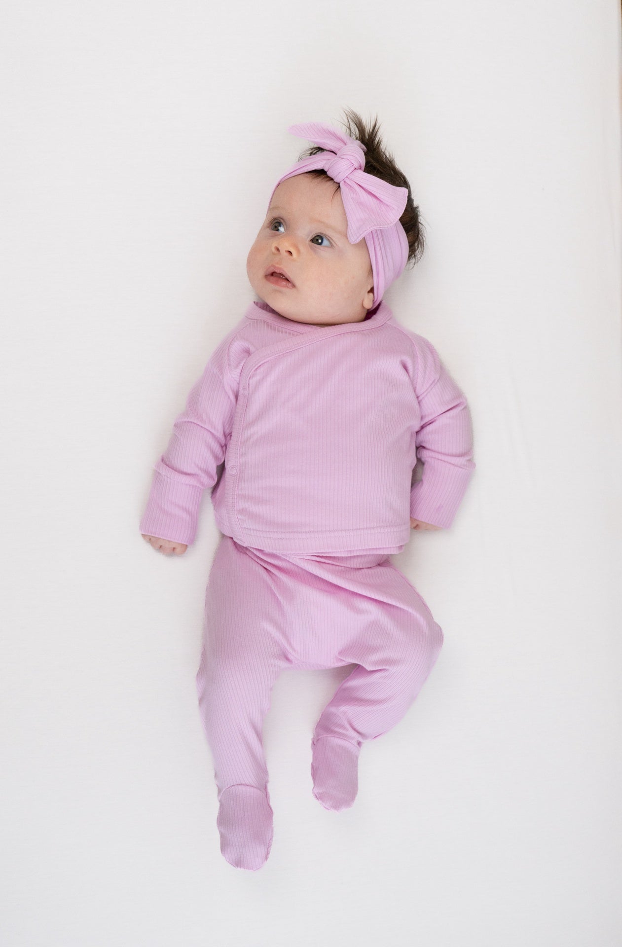 Ribbed Bamboo Headband - Pastel Orchid