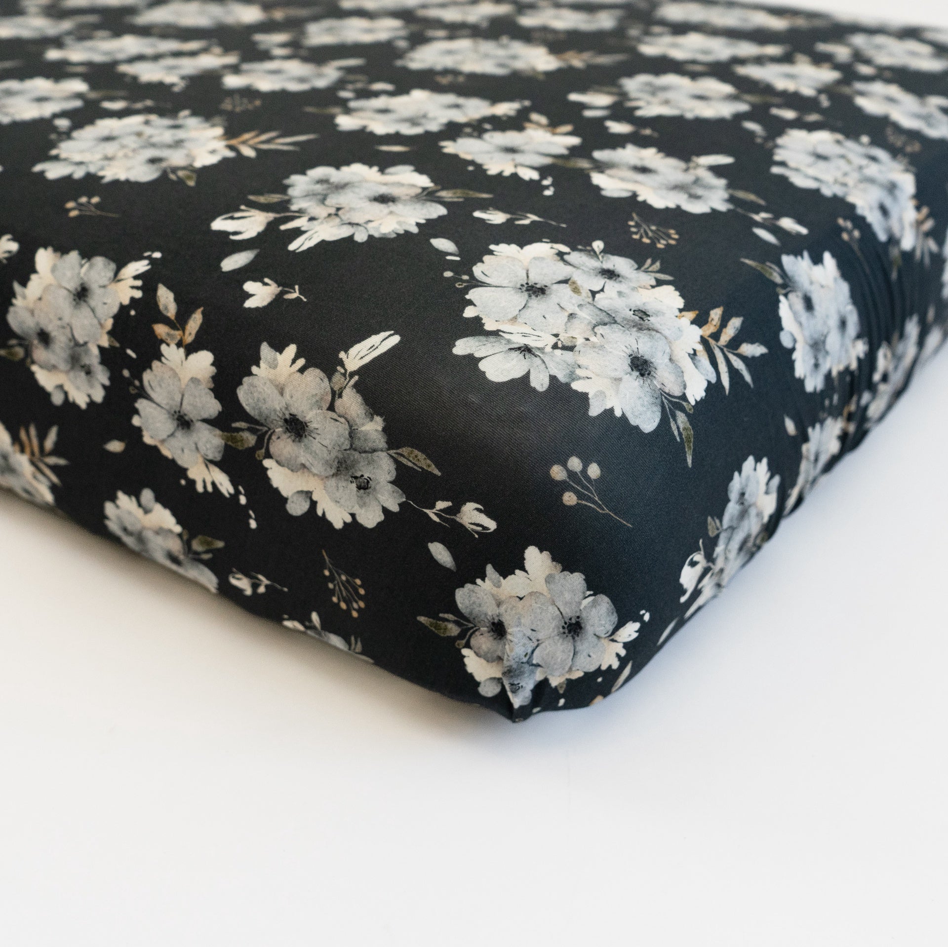 Bamboo Crib Sheet - Dark Floral