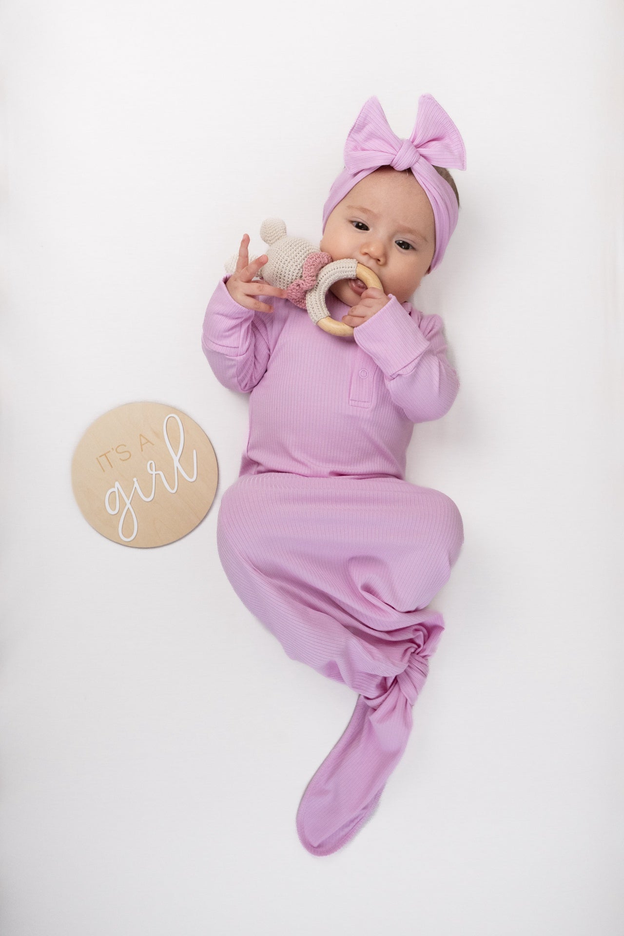 Ribbed Bamboo Sleep Gown - Pastel Orchid