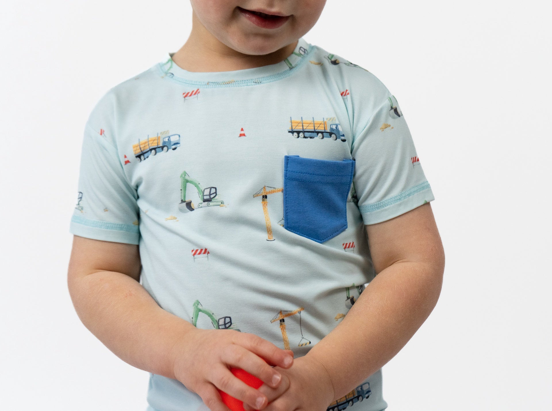 S/S Pocket Tee - Construction (w/Lake Blue Pocket)