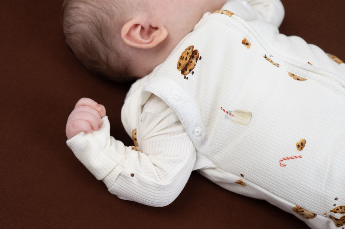 1.0 TOG Ribbed Bamboo Convertible Swaddle Sack - Milk & Cookies