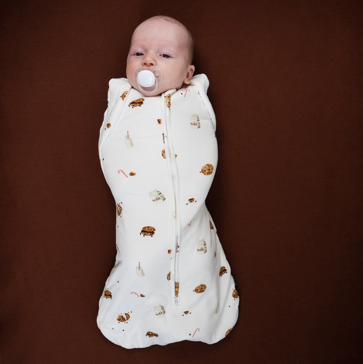 1.0 TOG Ribbed Bamboo Convertible Swaddle Sack - Milk & Cookies