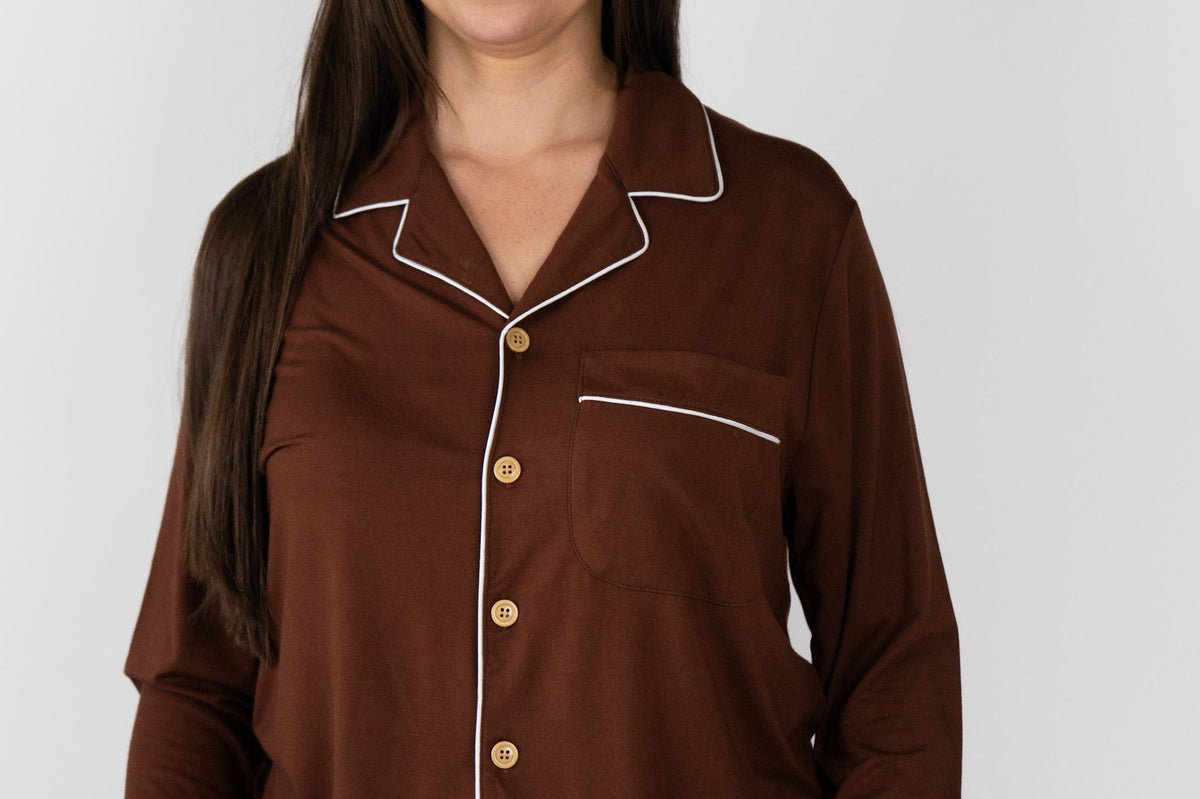Women's Classic L/S PJ Set - Cocoa