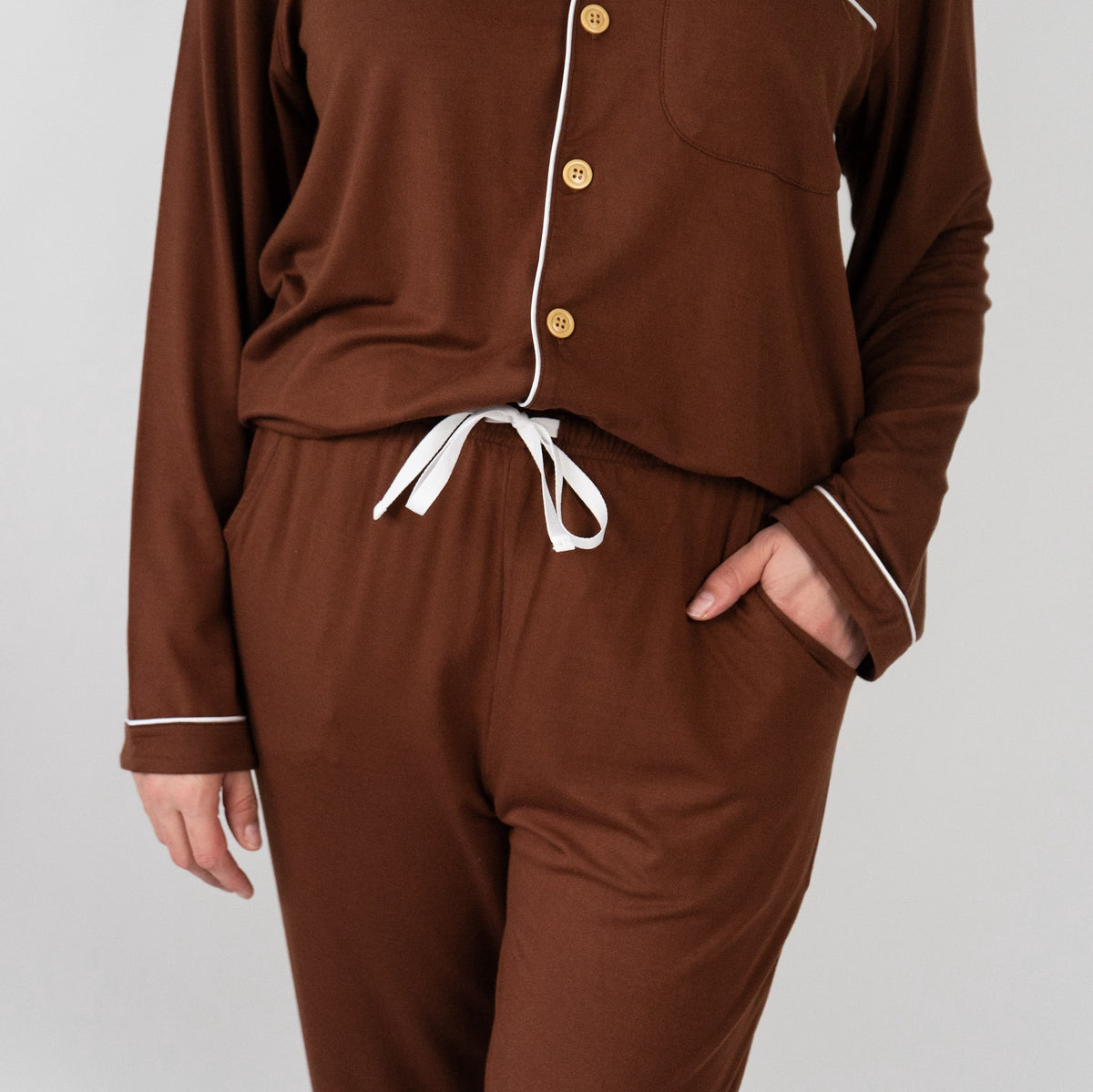 Women's Classic L/S PJ Set - Cocoa