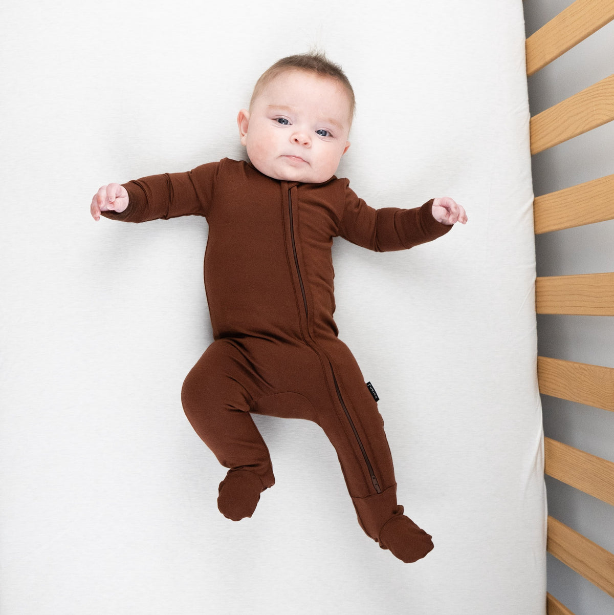 Footed Zipper Sleeper - Cocoa