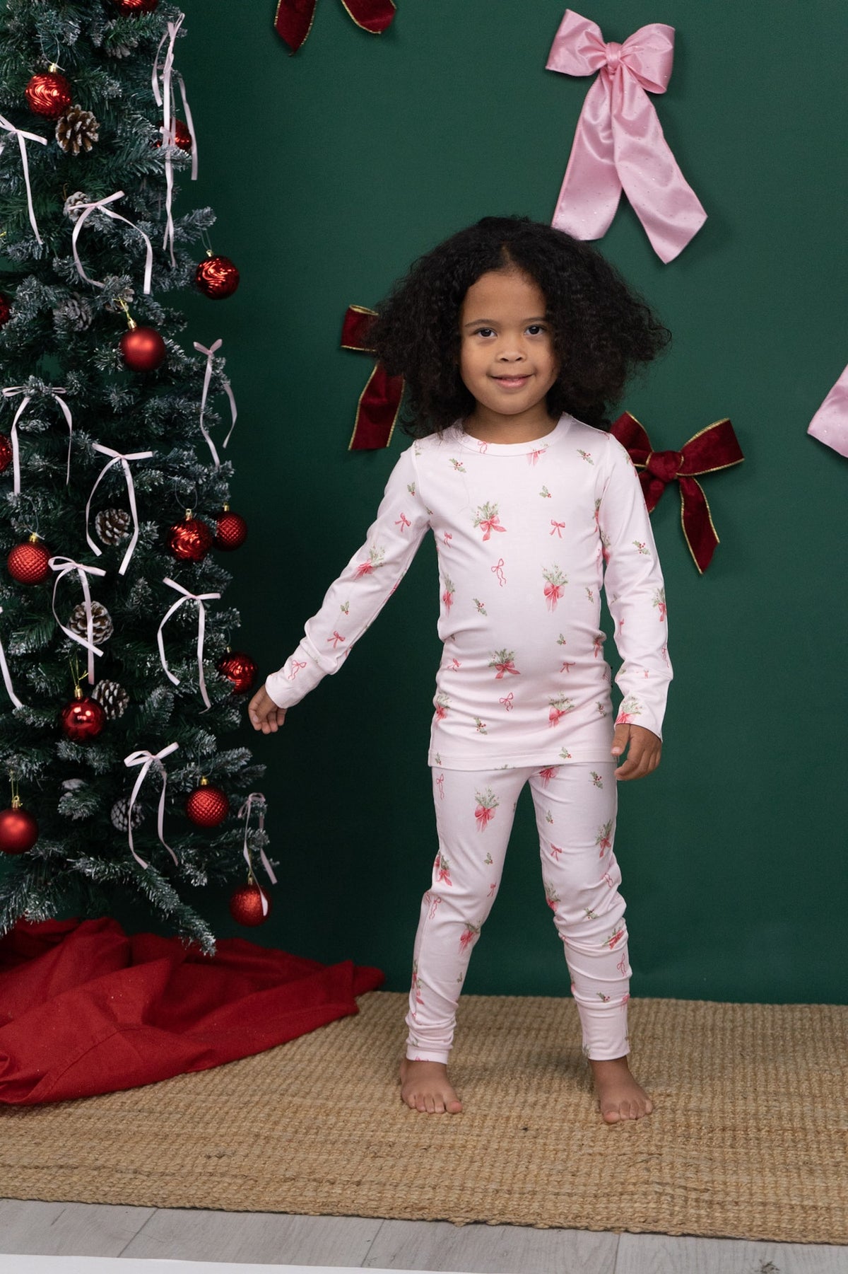 L/S PJ Set - Pink Bows