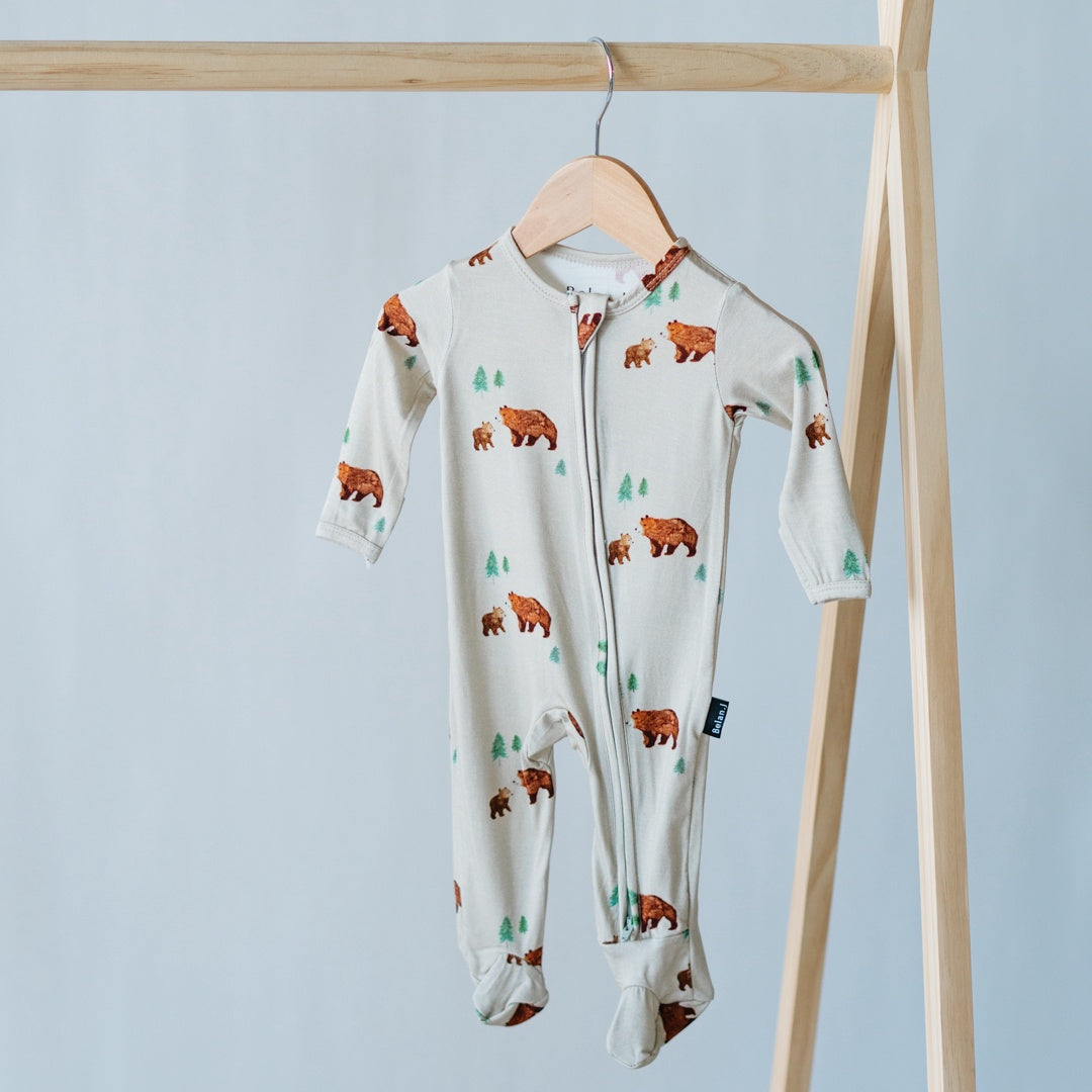 Footed Zipper Sleeper - Bears