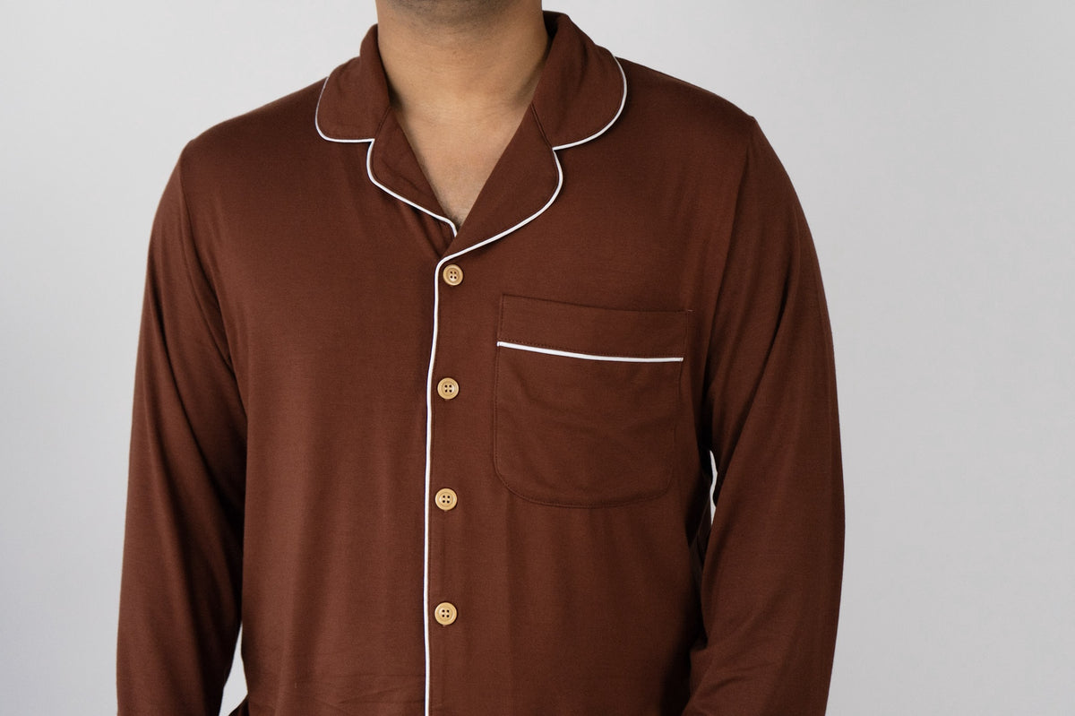 Men's Classic L/S PJ Set - Cocoa