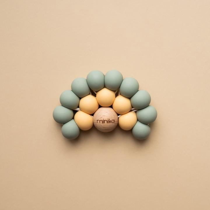 Minika Rainbow Teether - Sage/Sunset
