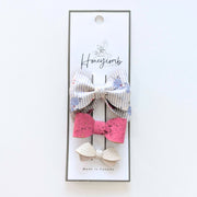 Honeycomb Cork Bow Clip Set - Darla, Rylie, Dottie