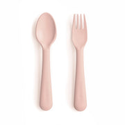 Mushie Dinnerware Fork And Spoon Set - Blush