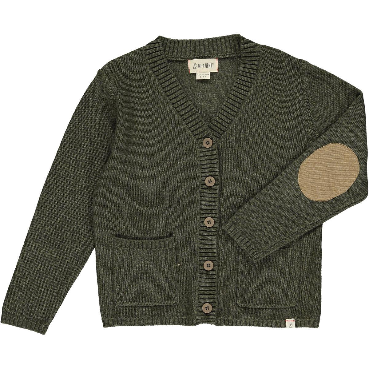 Me & Henry  Duncan Cotton Cardigan - Green