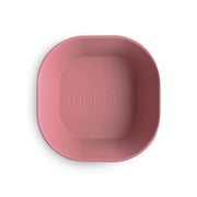Mushie Square Dinnerware Bowls Set of 2 - Dusty Rose