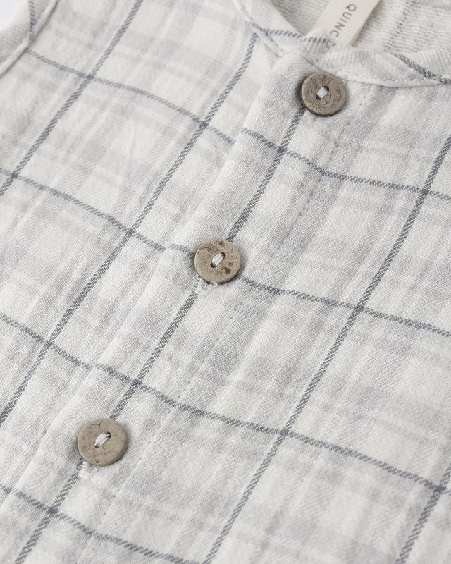 Quincy Mae Woven Jumpsuit - Blue Plaid