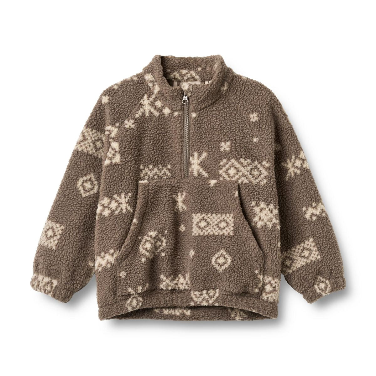 Wheat Fleece Anorak Moon - Dry Wood