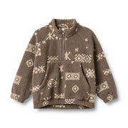 Wheat Fleece Anorak Moon - Dry Wood