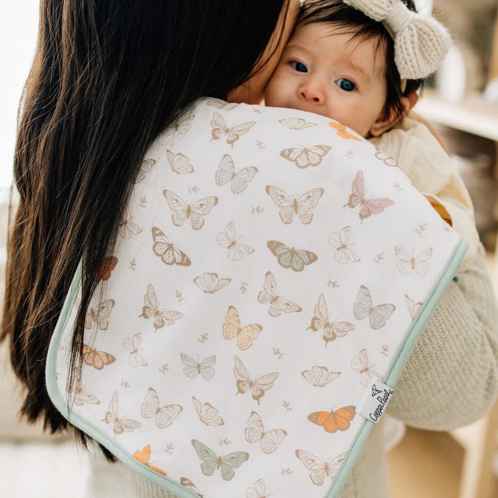 Copper Pearl Burp Cloth Set - Flora