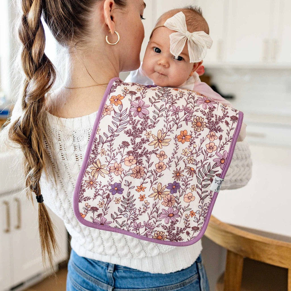 Copper Pearl Burp Cloth Set - Flora