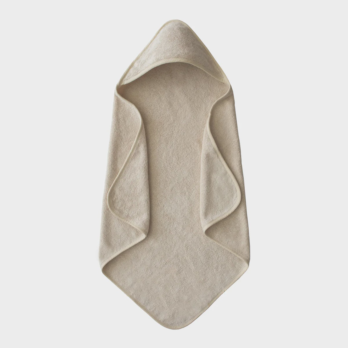 Mushie Organic Cotton Baby Hooded Towel - Fog