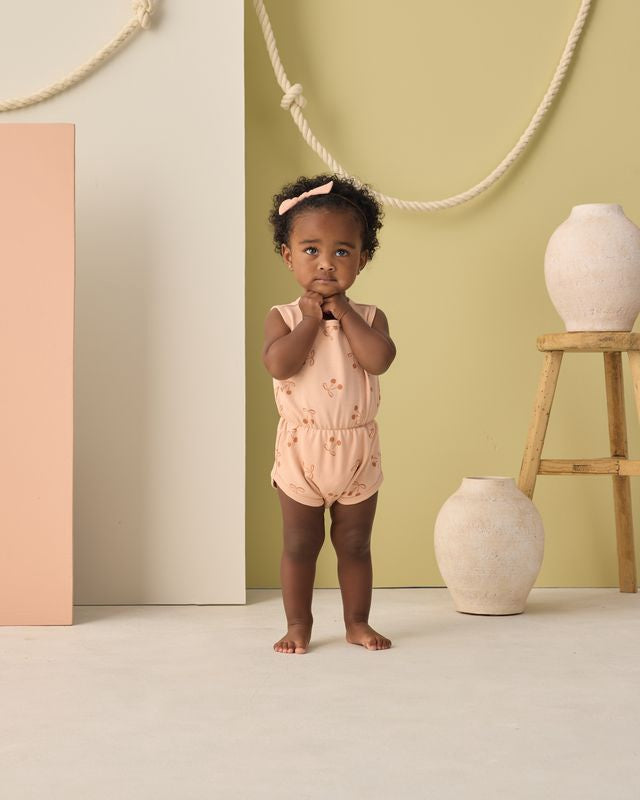 Rylee + Cru Cinch Playsuit - Cherry Bows