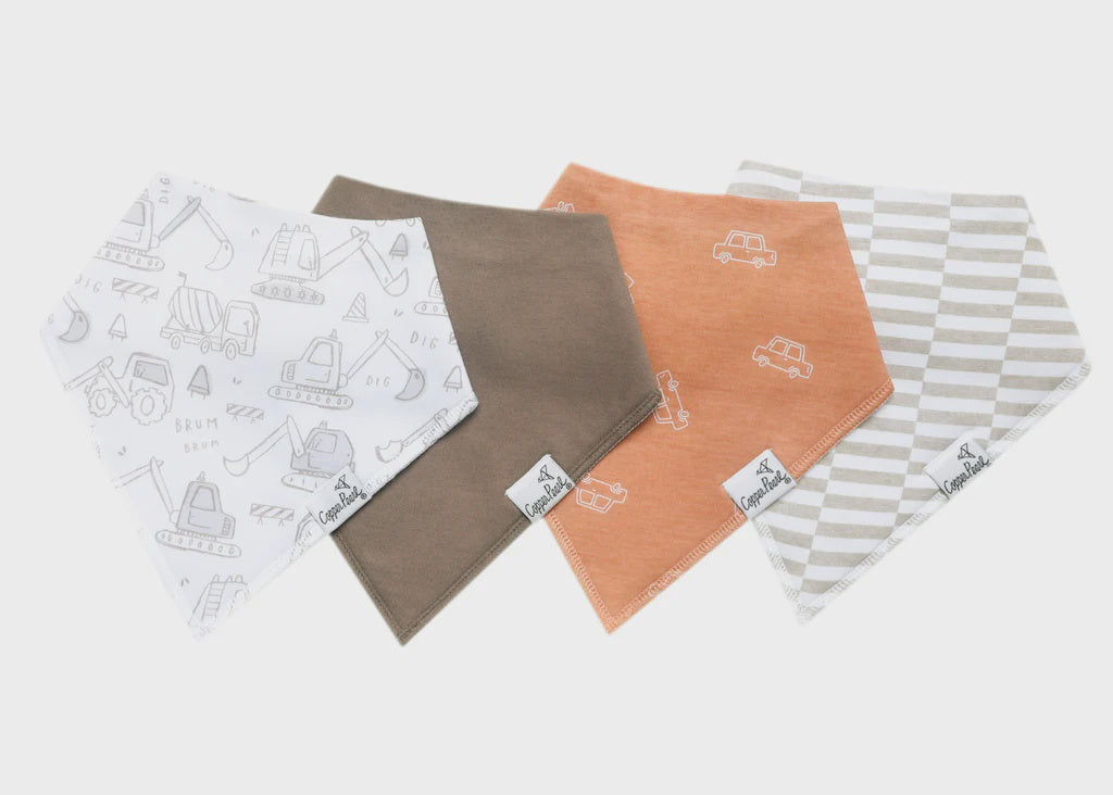 Copper Pearl Bandana Bib Set - Gage