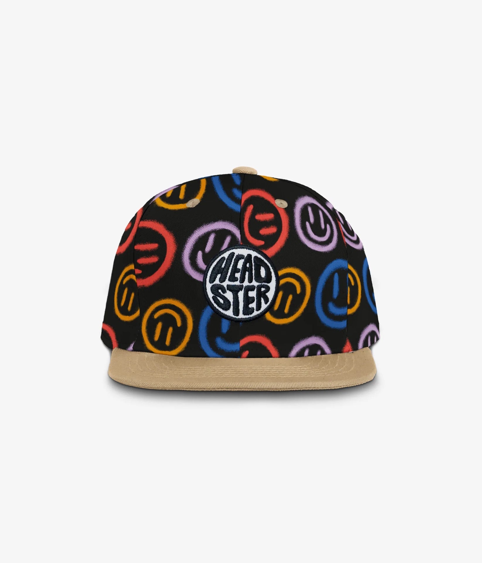 Headster Happy Face Snapback - Black