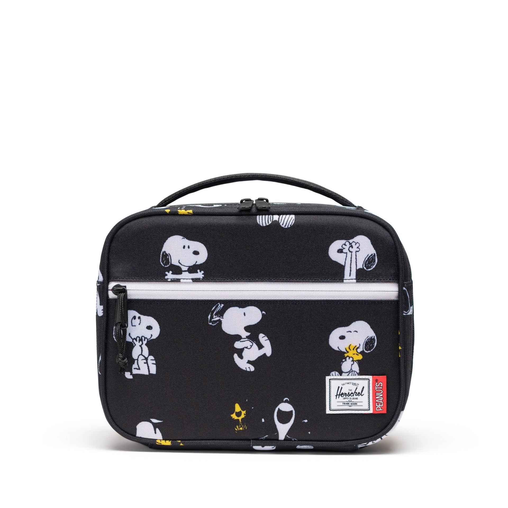 Herschel x Peanuts® Pop Quiz Lunch Box - Snoopy and Woodstock Black