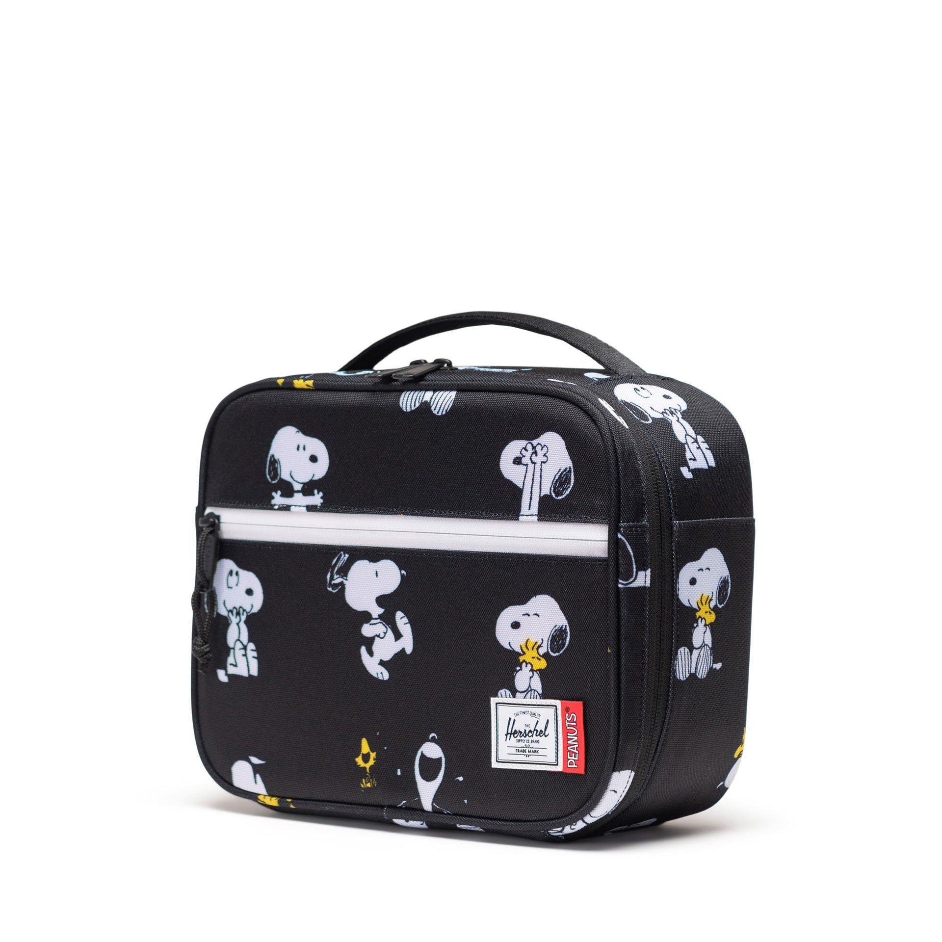 Herschel x Peanuts® Pop Quiz Lunch Box - Snoopy and Woodstock Black
