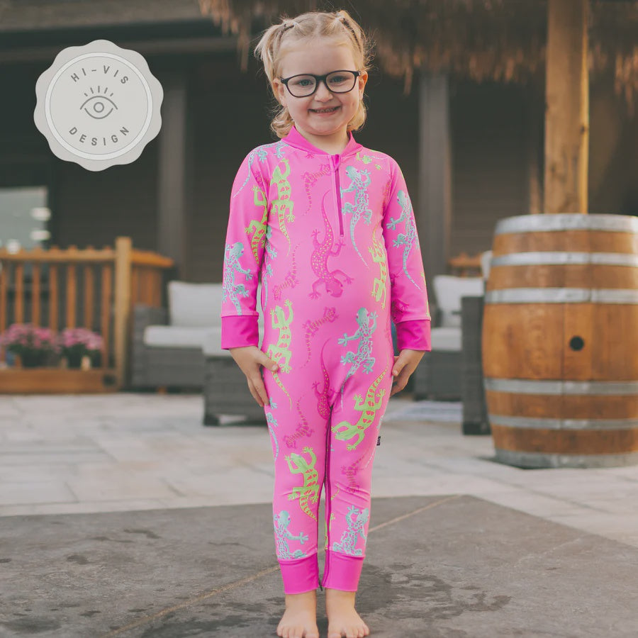 Honeysuckle Swim Sunsuit - Geckglow