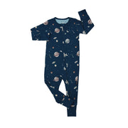 Footless Sleeper with Fold-over cuffs - Space