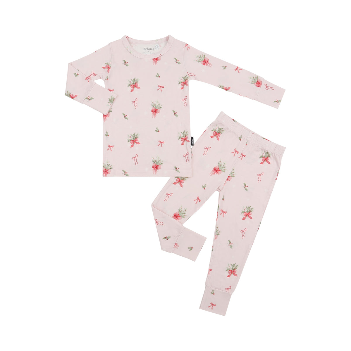 L/S PJ Set - Pink Bows