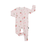 Footless Zipper Sleeper - Pink Bows