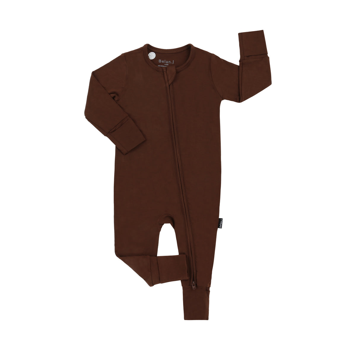Footless Zipper Sleeper - Cocoa