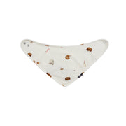 Ribbed Bamboo Bandana Bib - Milk & Cookies