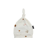 Ribbed Bamboo Knotted Hat - Milk & Cookies