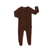 Footed Zipper Sleeper - Cocoa