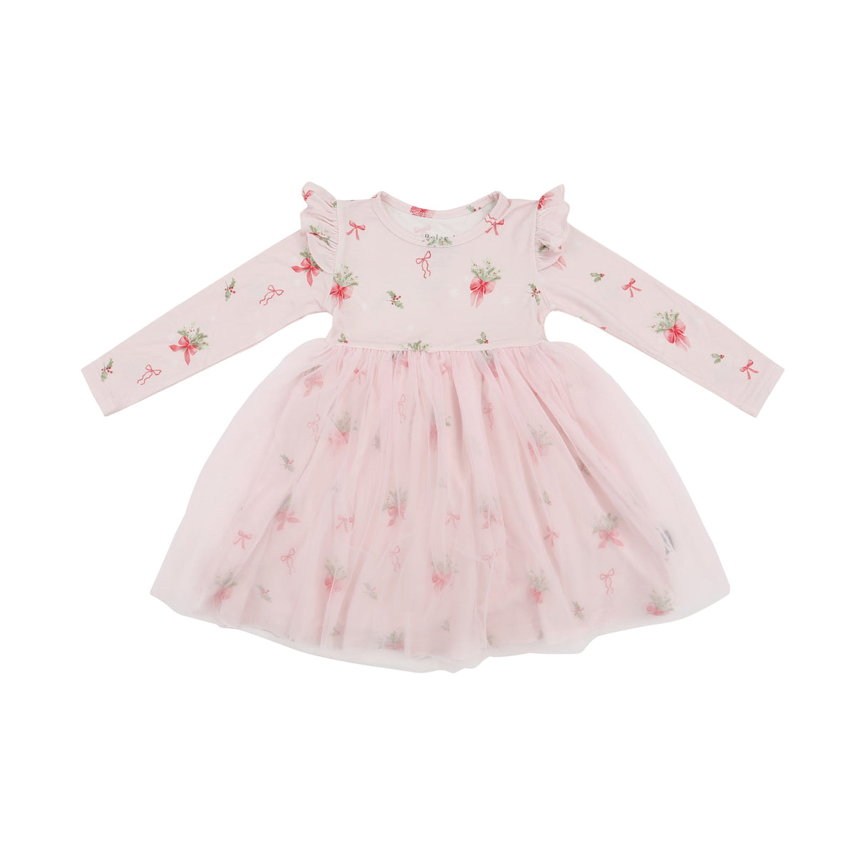 L/S Princess Dress - Pink Bows
