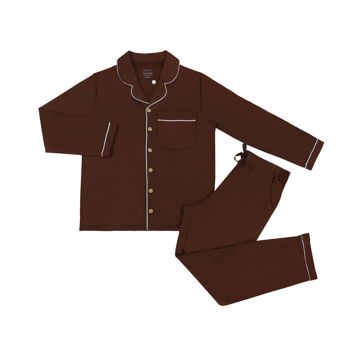 Men's Classic L/S PJ Set - Cocoa