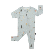 Footless Zipper Sleeper - Snowmen