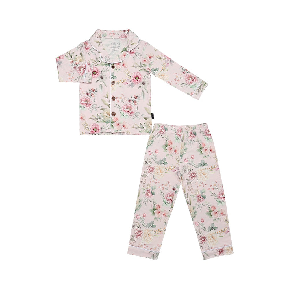 Kids Classic L/S PJ Set - Floral Bliss