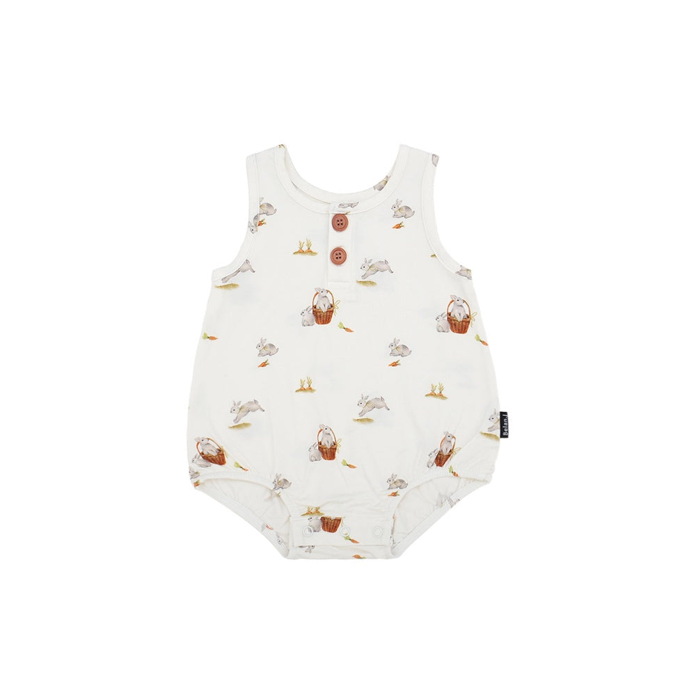 Sleeveless Bubble - Garden Bunnies