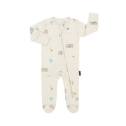 Footed Zipper Sleeper - Soccer